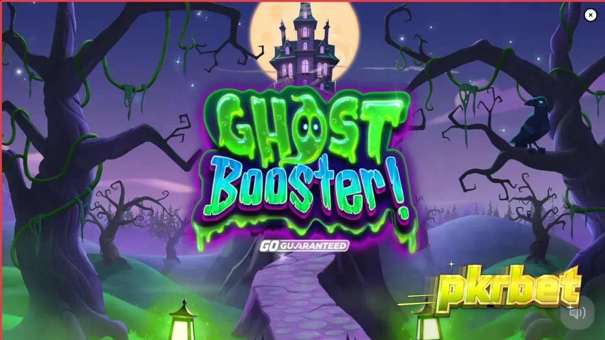 Interface colorida e festiva do slot Ghost Booster com fantasmas amigáveis e abóboras brilhantes